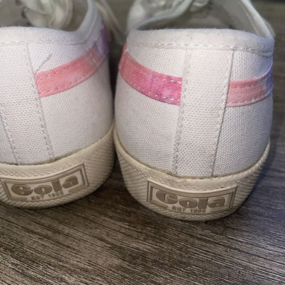 Gola x Madewell Coaster Tie Dye White Canvas Sneakers Women’s Size 6.